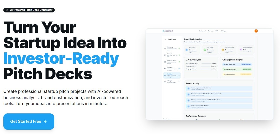 VestMe.AI User Interface